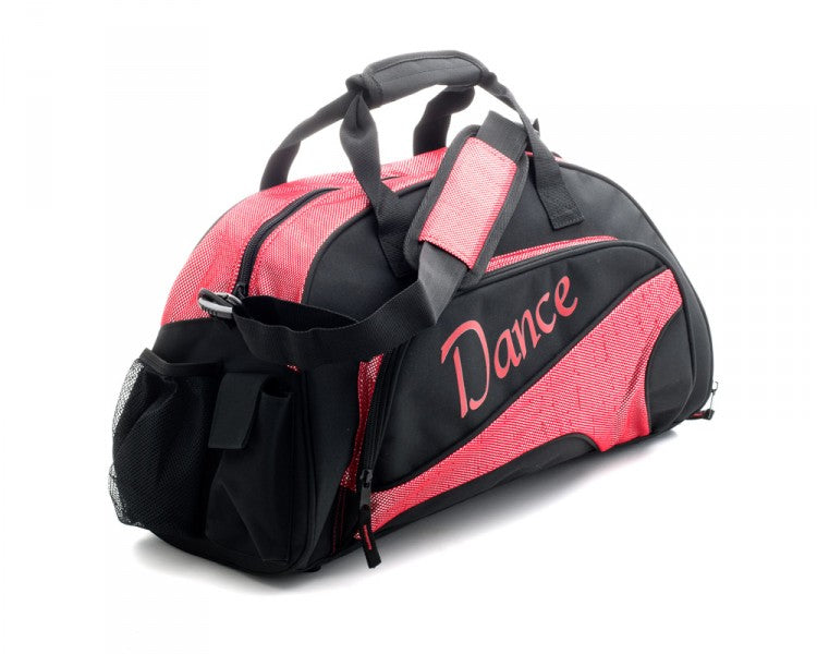 Medium Black & Sparkly Red Dance Ballet Kit Holdall Sports Bag KB92