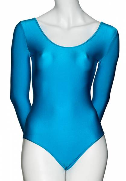 KDC029 Women's All Colours Nylon Lycra Long Sleeve Plain Dance Gymnastics Leotard