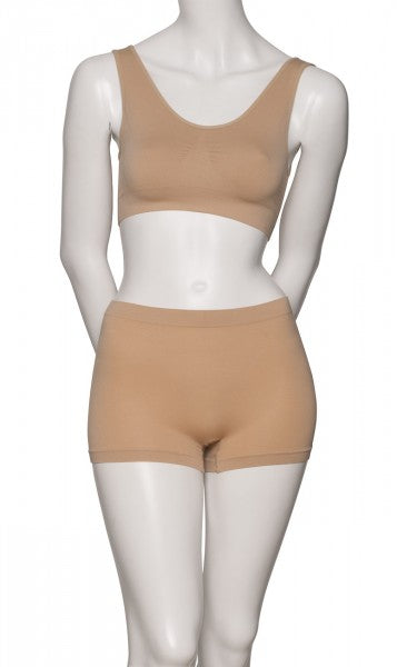 Ladies Nude Seamless Sports Dance Ballet Bra Top