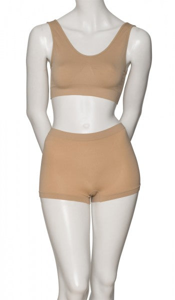 Girls Ladies Nude Seamless Dance High Waist Briefs Pants Knickers Undergarment