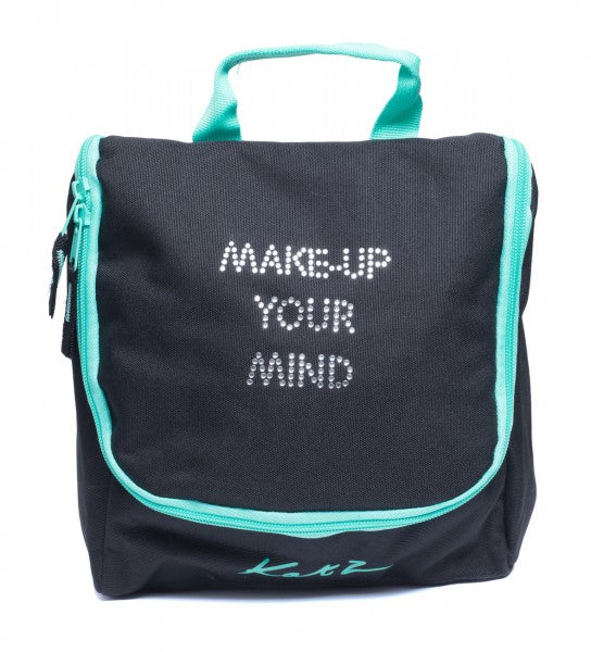 Girls Ladies Black And Turquoise Dance Ballet Tap Make Up Cosmetic Bag KB70A