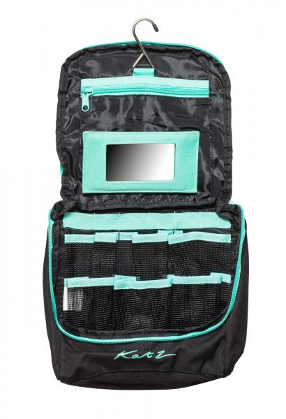 Girls Ladies Black And Turquoise Dance Ballet Tap Make Up Cosmetic Bag KB70A