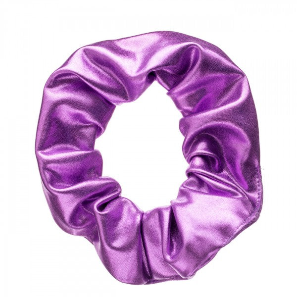 Shiny Metallic Ballet Dance Gymnastics Hair Scrunchie All Colours