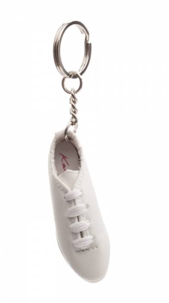 White Jazz Modern Dance Shoe Keyring KR18