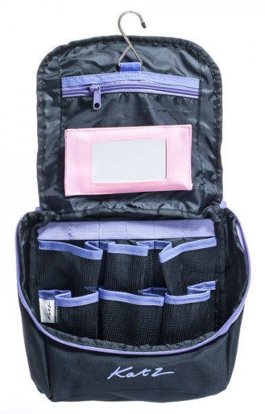 Girls Ladies Black And Purple Dance Ballet Tap Make Up Cosmetic Bag KB69