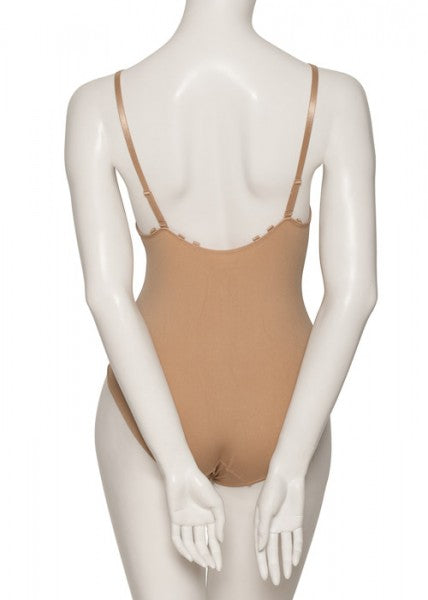 Girls Ladies Nude Seamless Dance Ballet Body Stocking Camisole Undergarment