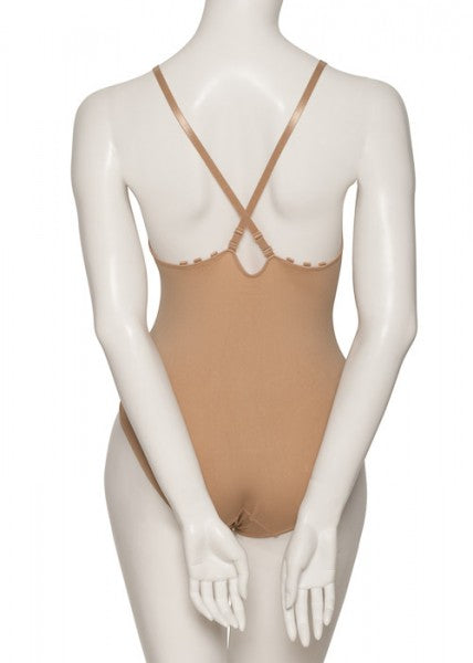 Girls Ladies Nude Seamless Dance Ballet Body Stocking Camisole Undergarment