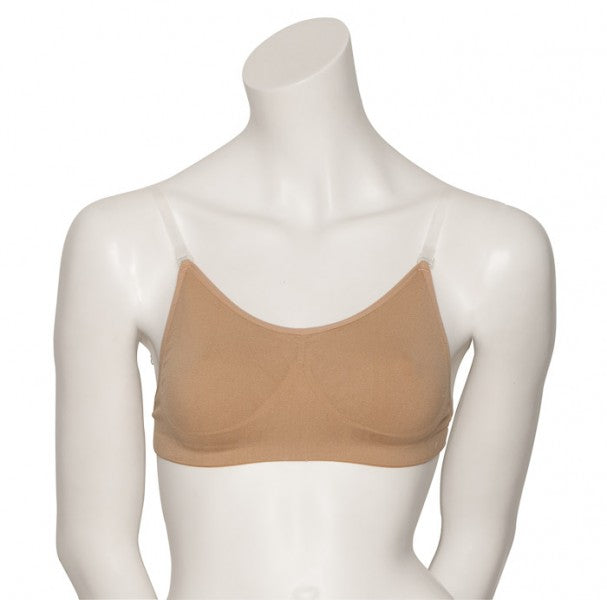 Girls Ladies Convertible Nude Seamless Dance Ballet Bra