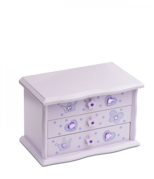 Lilac Ballerina Wooden Music Jewellery Box Christmas Birthday JB-02