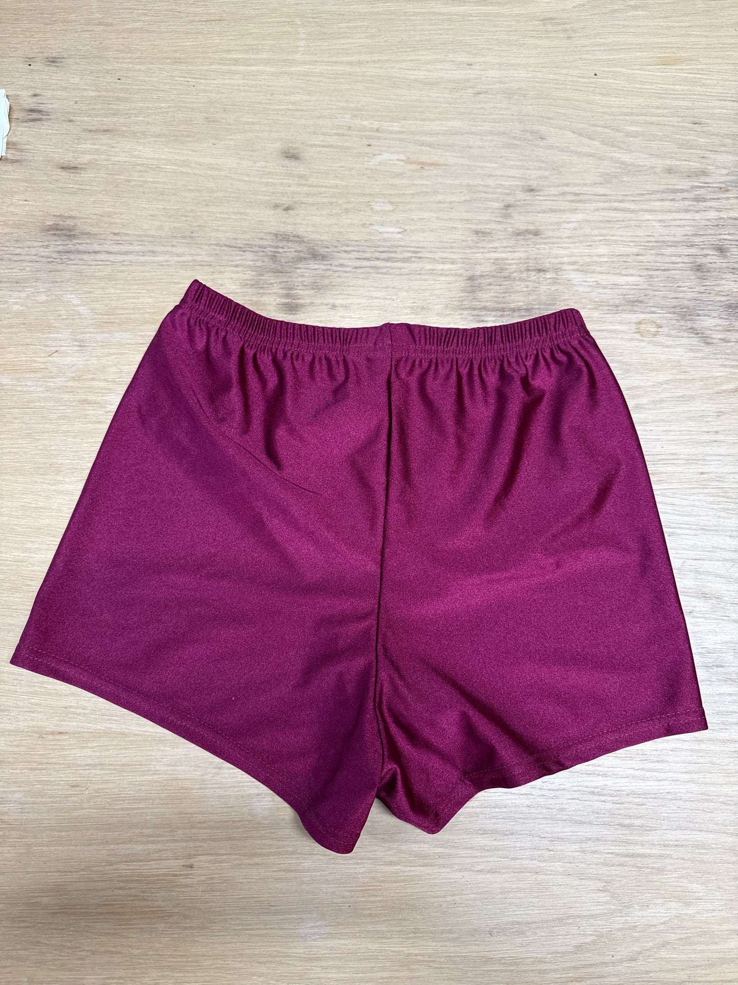 Burgundy Dance gymnastics hot pants shorts Womens UK 8 Katz 3 Ref 27