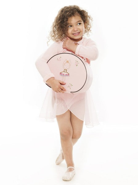 Pale Pink Ballet Dance Long Sleeve Crossover Cardigan All Sizes