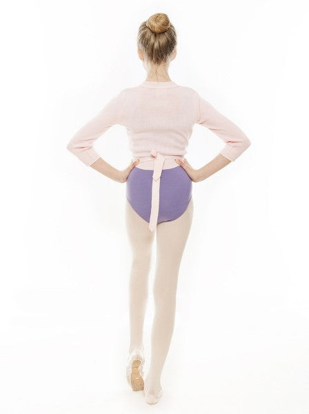 Pale Pink Ballet Dance Long Sleeve Crossover Cardigan All Sizes