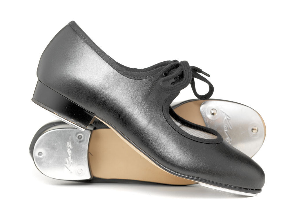 Black PU Low Heel Tap Dance Shoes With Heel and Toe Plates