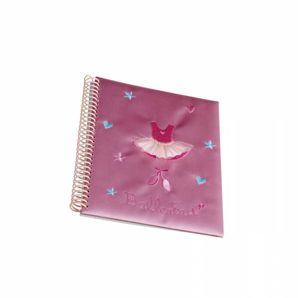 Pink Satin Ballerina Spiral Bound Notebook NB-7537
