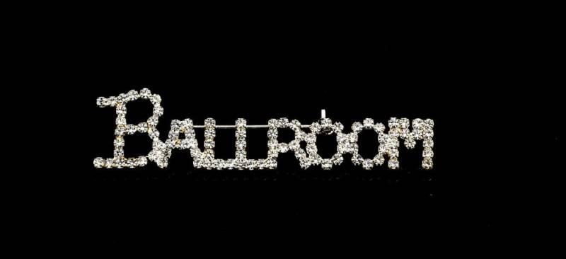 Ballroom Wording Crystal Brooch JE-07