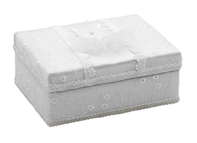 White Rectangle Jewellery Box SLW-03