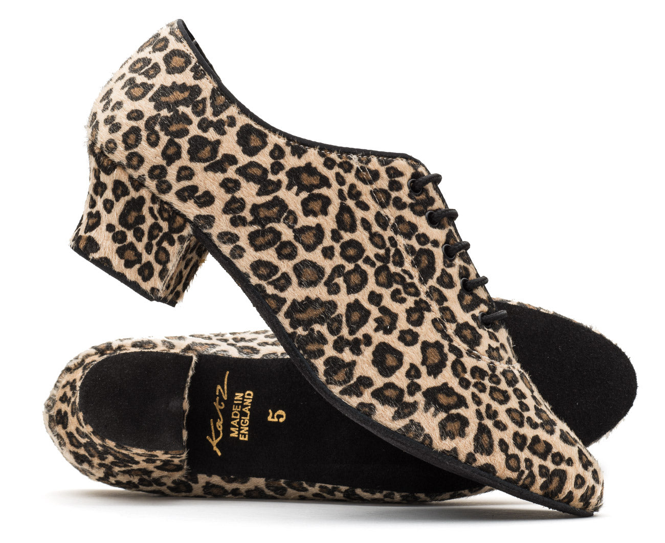 Black Glitter Panther Cuban Heel Suede Sole Lace Up Practice Stage Ballroom Shoes