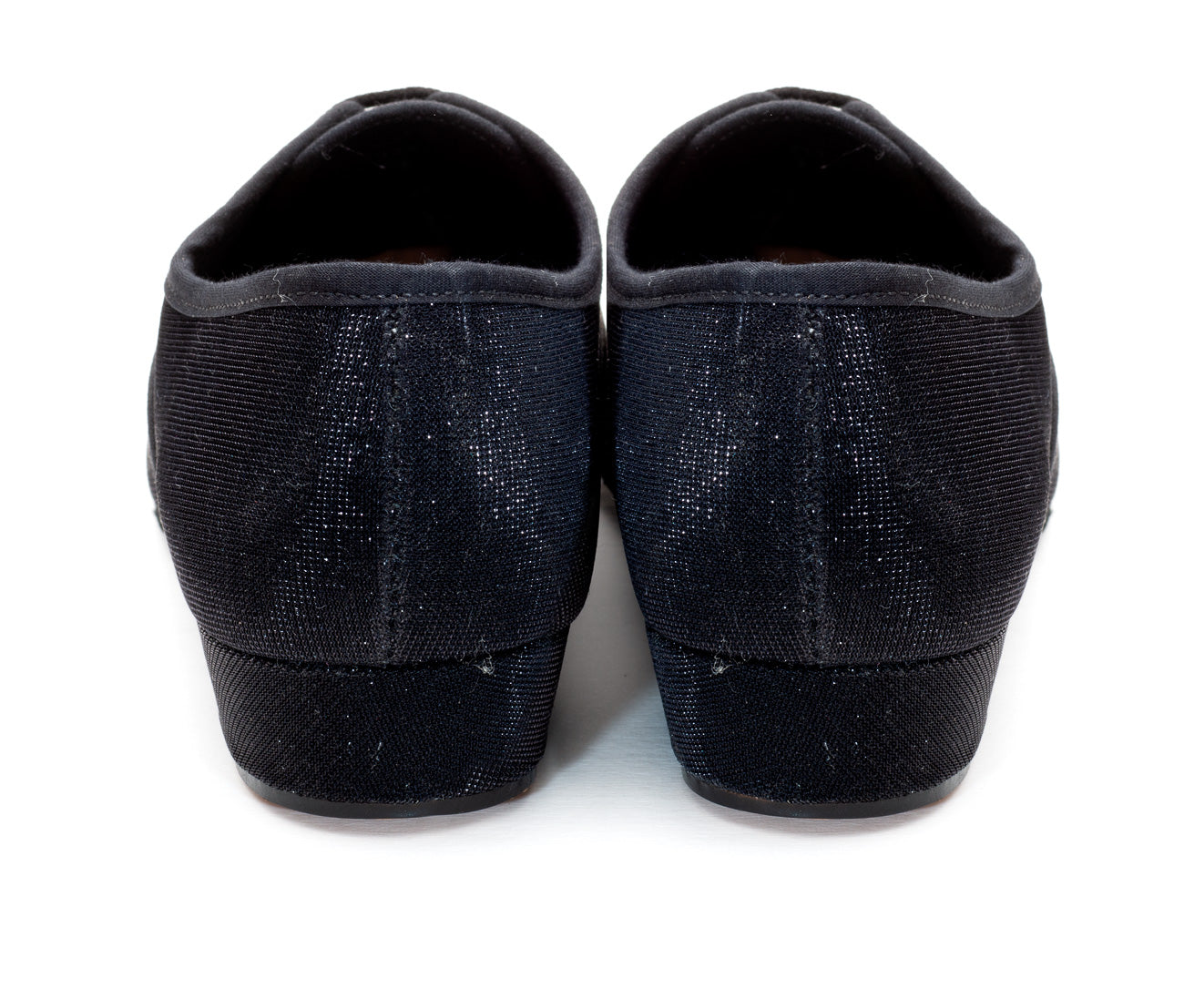 Black Glitter Low Heel Suede Sole Lace Up Practice Stage Ballroom Shoes