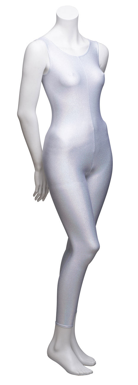 KDC016 All Colours SPARKLY HOLOGRAM Women's Girls Lycra Sleeveless Footless Dance Catsuit Unitard
