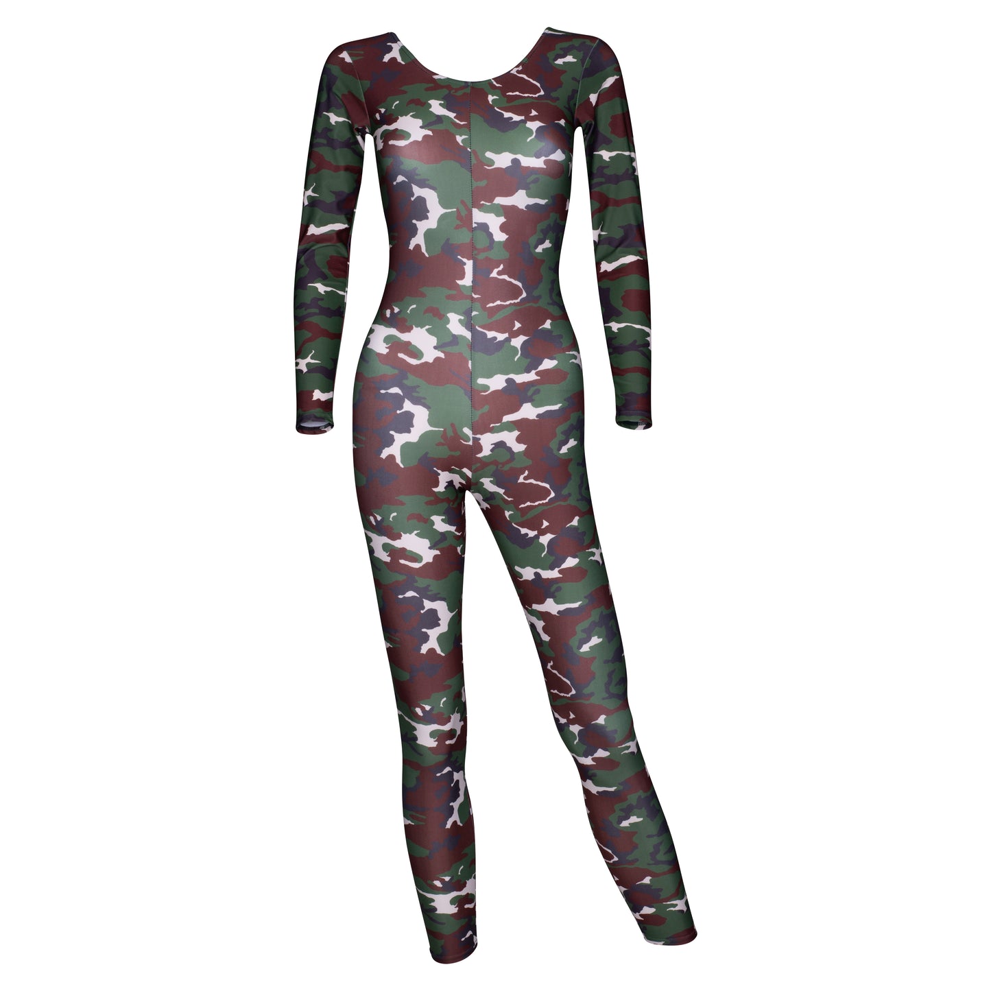 KDC017 Women's Girl's Variety Of Festival Multi Coloured Print Long Sleeve Catsuit