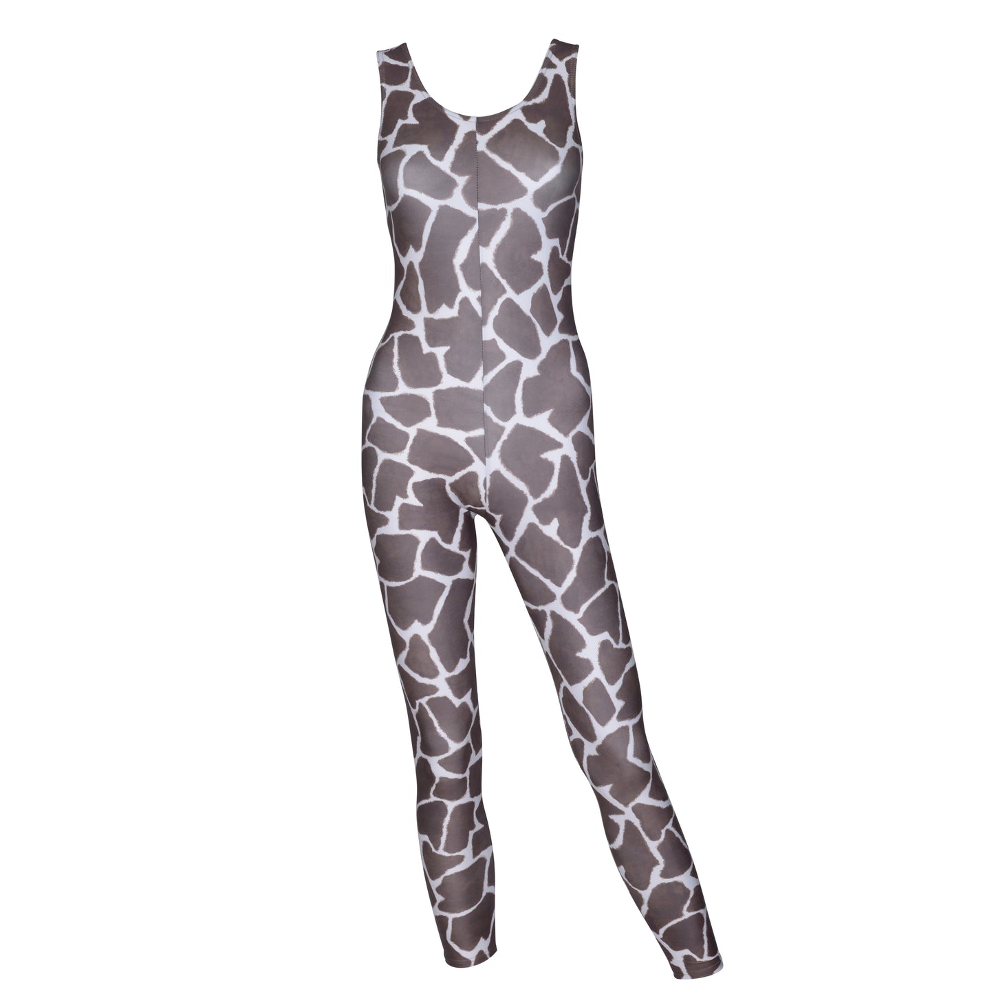 KDC011 All Colours ANIMAL PRINT Women's Girls Lycra Sleeveless Stirrup Catsuit Unitard
