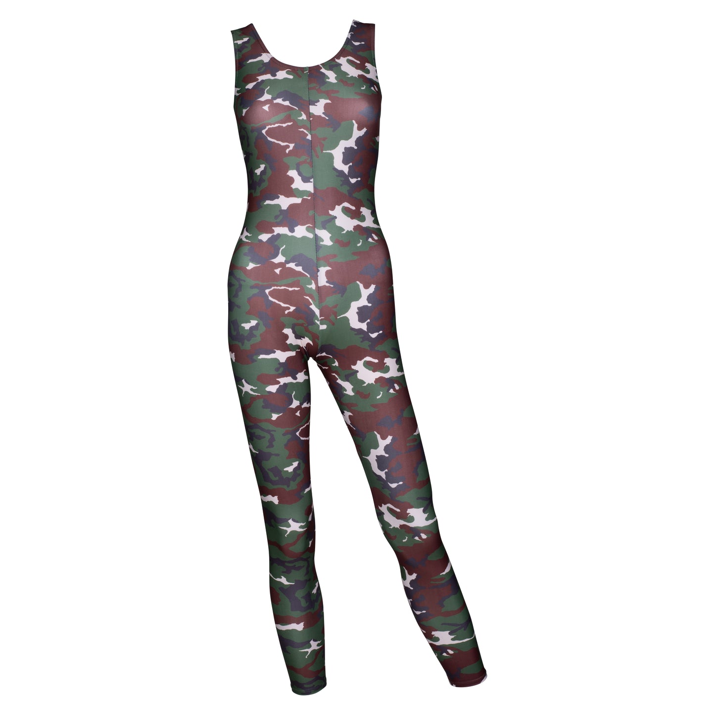 KDC016 Women's Girl's Variety Of Festival Multi Coloured Print Sleeveless Catsuit