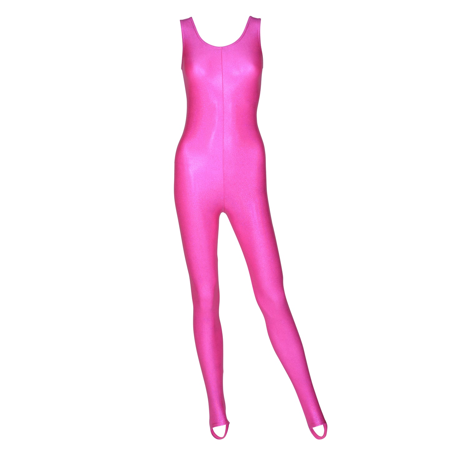 KDC011 All Colours SPARKLY HOLOGRAM Women's Girls Lycra Sleeveless Stirrup Dance Catsuit Unitard