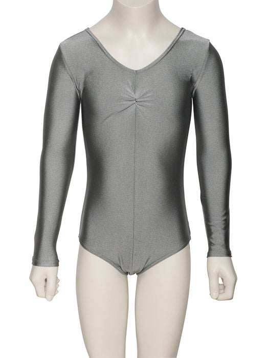 KDC009 Girls All Colours Nylon Lycra Long Sleeve Ruched Dance Gymnastics Leotard