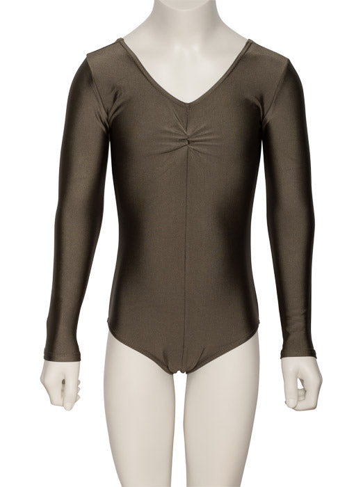 KDC009 Girls All Colours Nylon Lycra Long Sleeve Ruched Dance Gymnastics Leotard