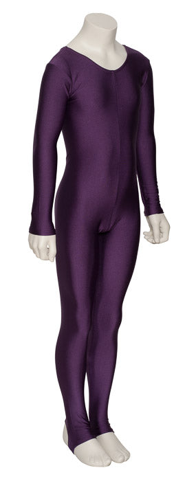 KDC012 Girls All Colours Lycra Long Sleeve Dance Catsuit With Stirrups