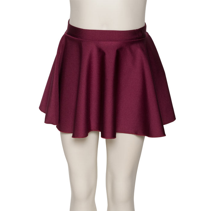 KDSK01 Girls All Colours Nylon Lycra Pull On Circular Dance Skirt