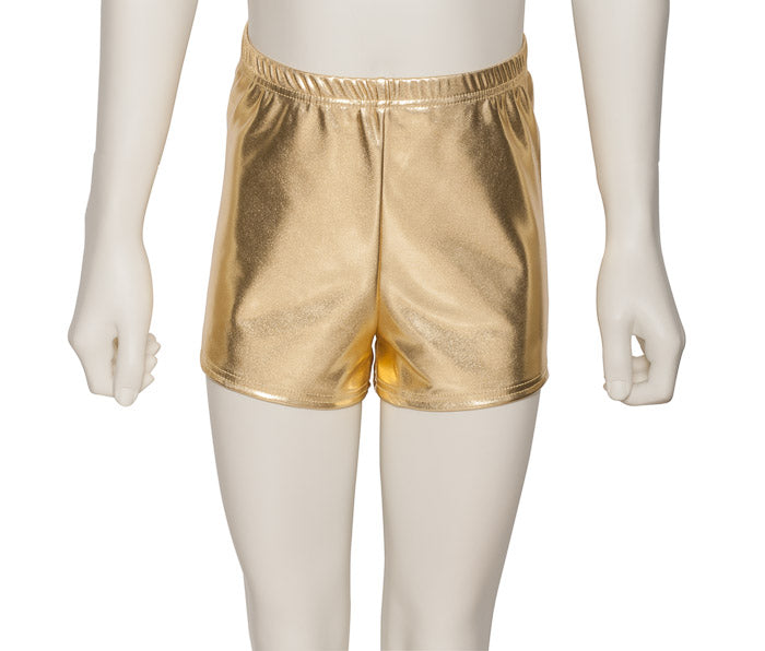 KHPM-5 Girls All Colours of Shiny METALLIC Dance Gymnastics Running Shorts Hot Pants