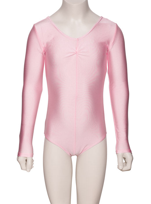 KDC009 Girls All Colours Nylon Lycra Long Sleeve Ruched Dance Gymnastics Leotard