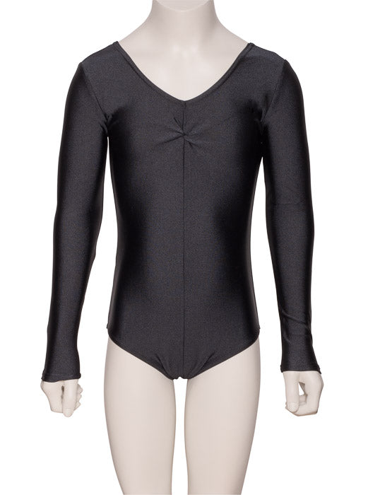 KDC009 Girls All Colours Nylon Lycra Long Sleeve Ruched Dance Gymnastics Leotard
