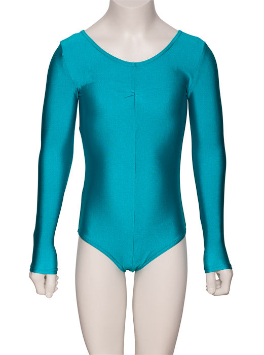 KDC009 Girls All Colours Nylon Lycra Long Sleeve Ruched Dance Gymnastics Leotard