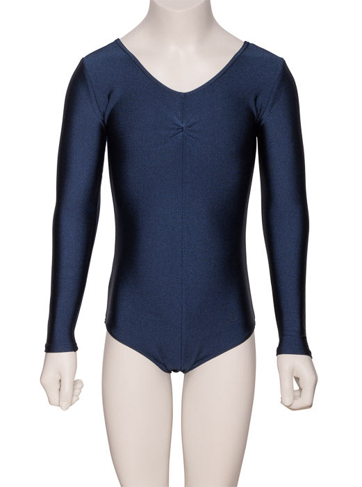 KDC009 Girls All Colours Nylon Lycra Long Sleeve Ruched Dance Gymnastics Leotard