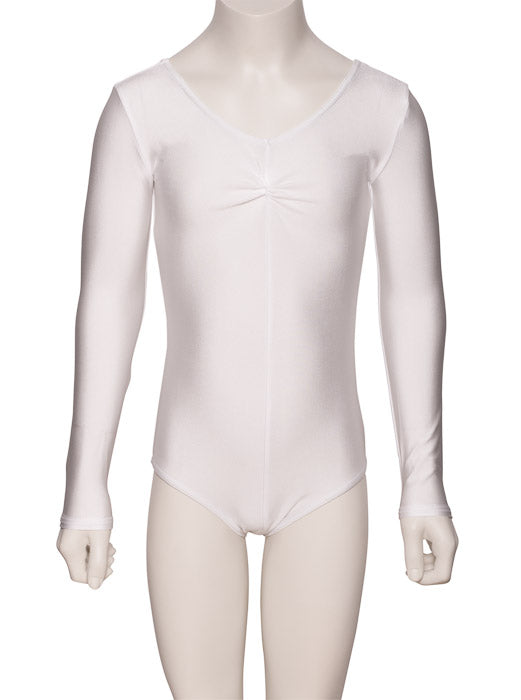 KDC009 Girls All Colours Nylon Lycra Long Sleeve Ruched Dance Gymnastics Leotard