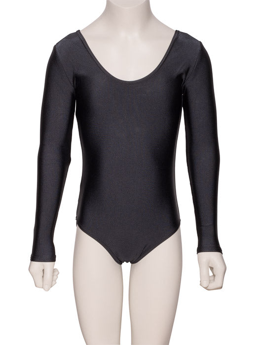 KDC029 Girls All Colours Nylon Lycra Long Sleeve Plain Dance Gymnastics Leotard