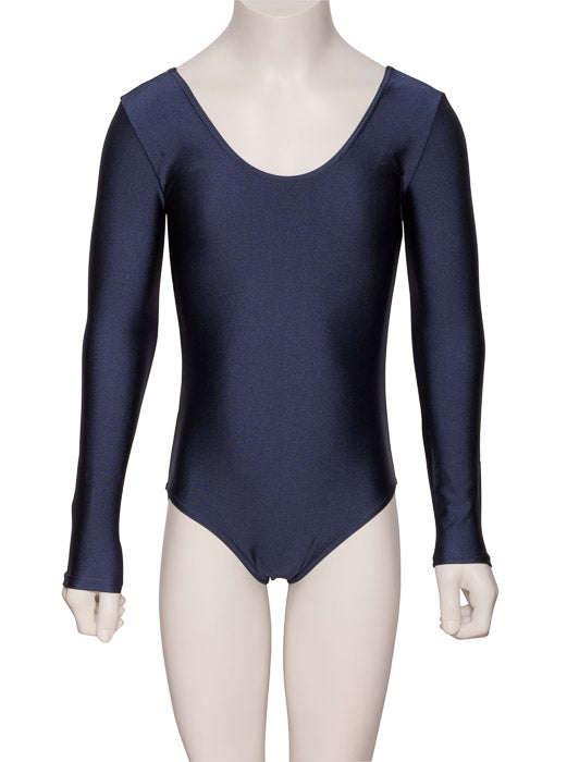 KDC029 Girls All Colours Nylon Lycra Long Sleeve Plain Dance Gymnastics Leotard