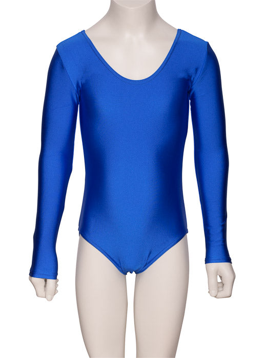 KDC029 Girls All Colours Nylon Lycra Long Sleeve Plain Dance Gymnastics Leotard