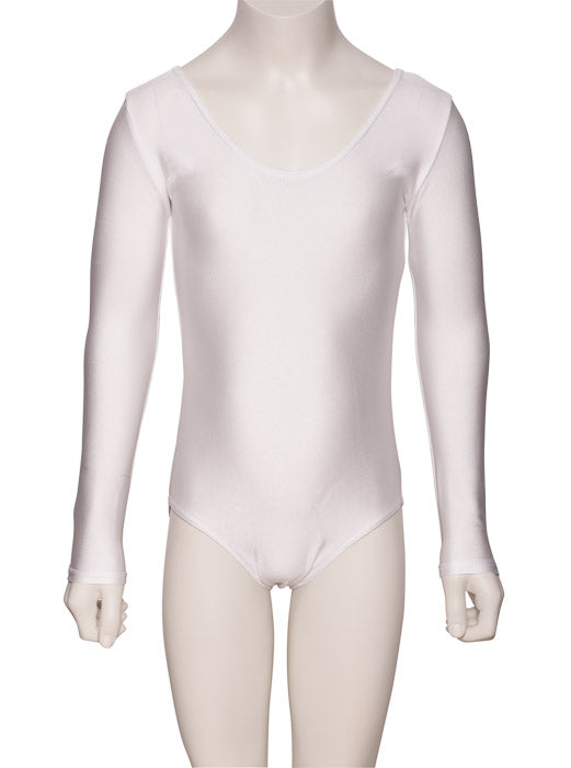 KDC029 Girls All Colours Nylon Lycra Long Sleeve Plain Dance Gymnastics Leotard