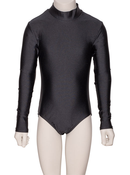 KDGN019 Women's All Colours Nylon Lycra HIGH NECK Long Sleeve Plain Dance Gymnastics Leotard