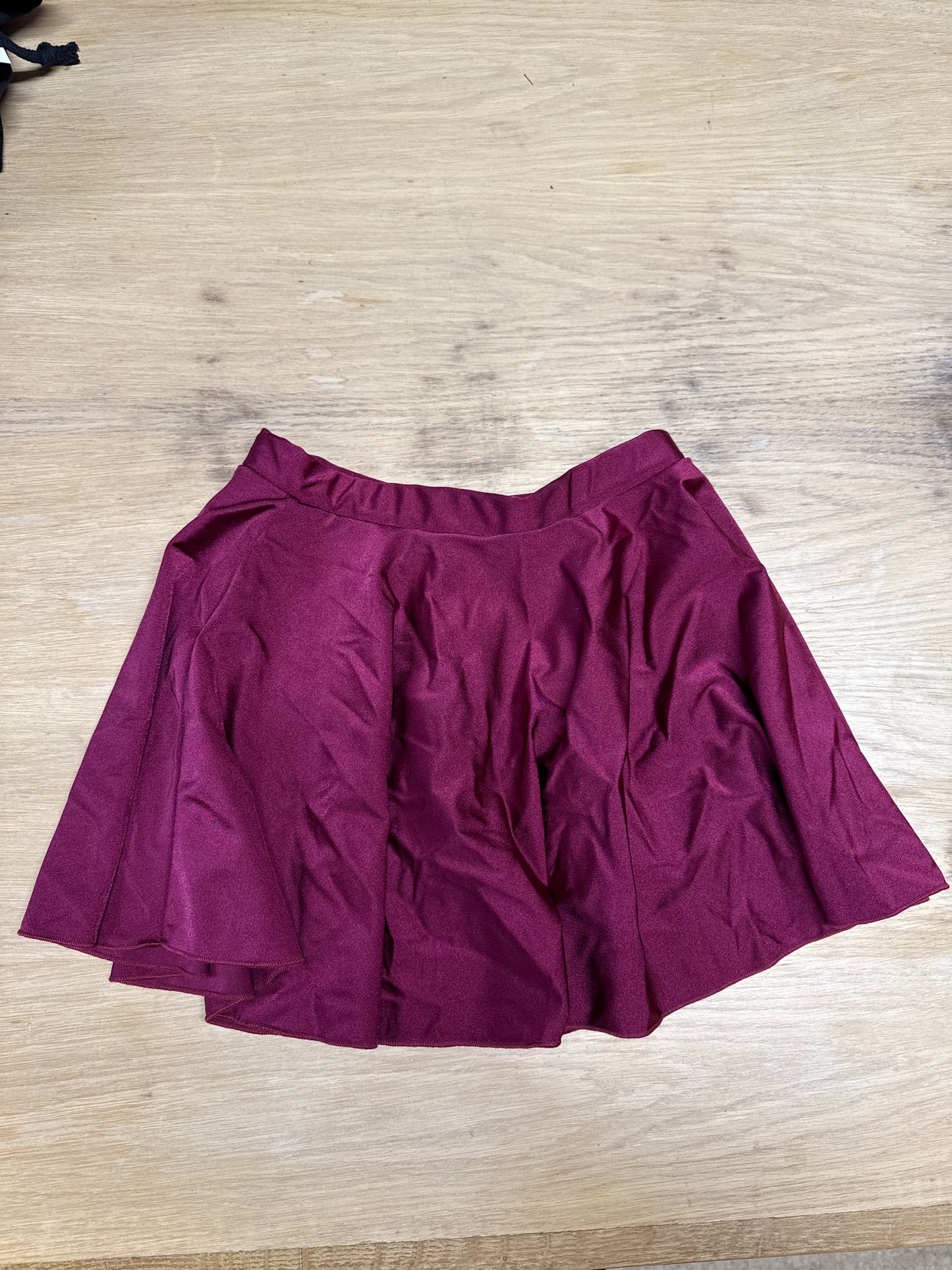 Burgundy Dance skirt age 11 Ref 29