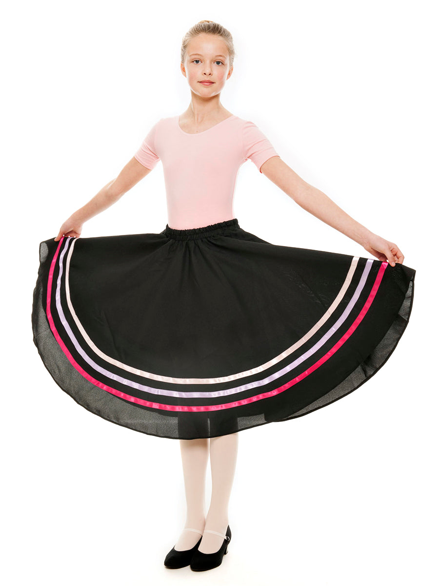 Girls Pink And Lilac Ribbon RAD Character Skirt Dance Ballet All Sizes