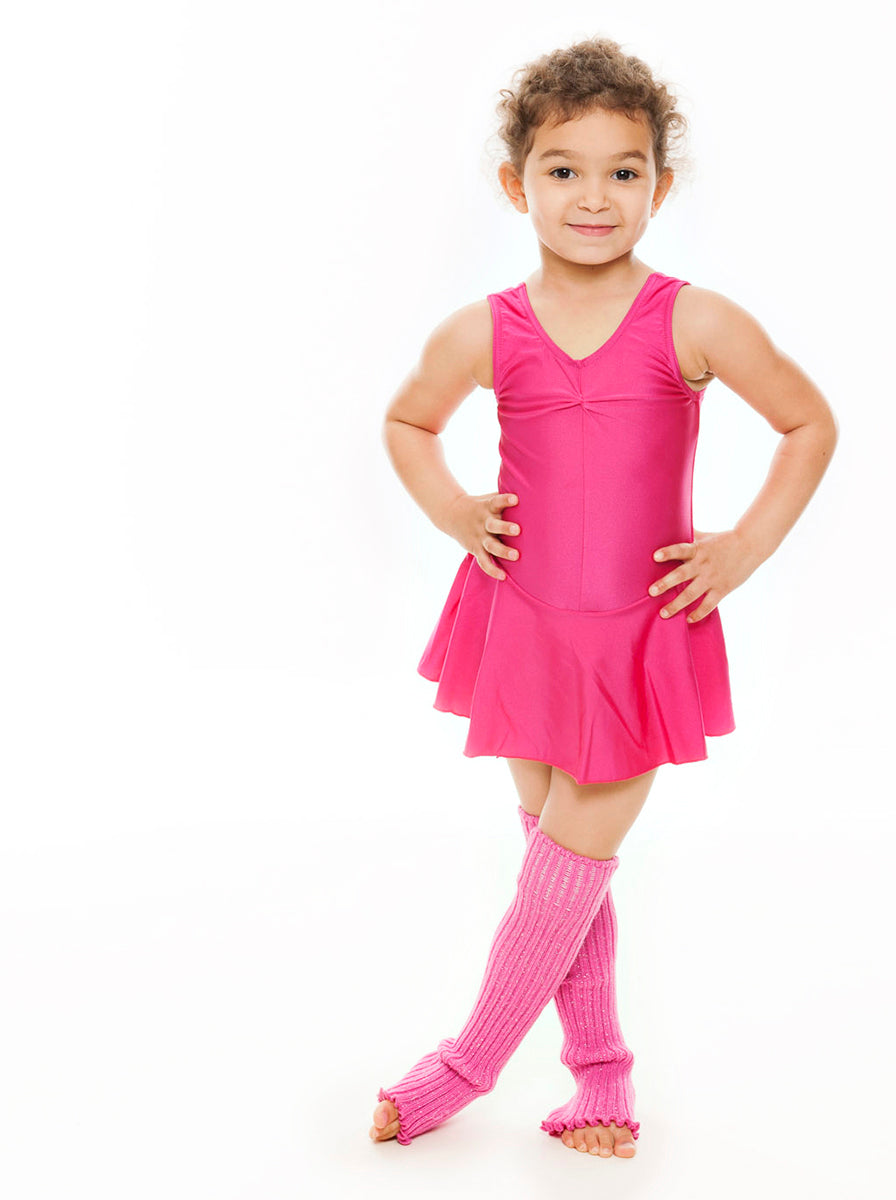 KDR005 Women's All Colours Nylon Lycra Sleeveless Ruched Leotard & Attached Skirt