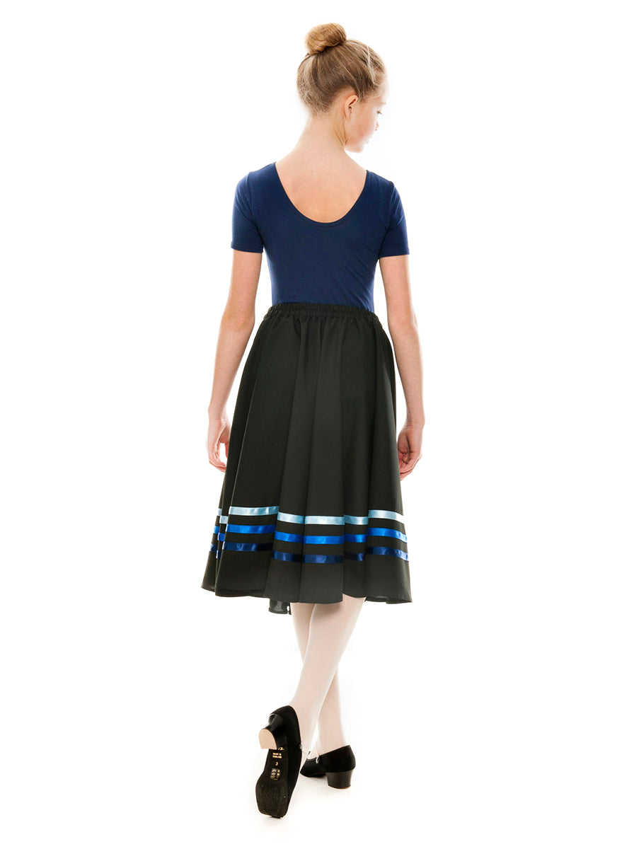 Girls Blue Navy Royal Ribbon RAD Character Skirt Dance Ballet All Sizes
