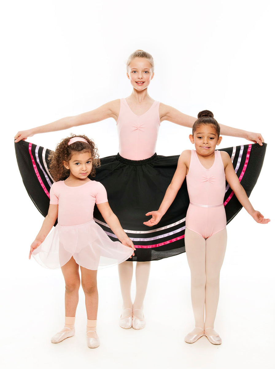 Girls Pink And Lilac Ribbon RAD Character Skirt Dance Ballet All Sizes