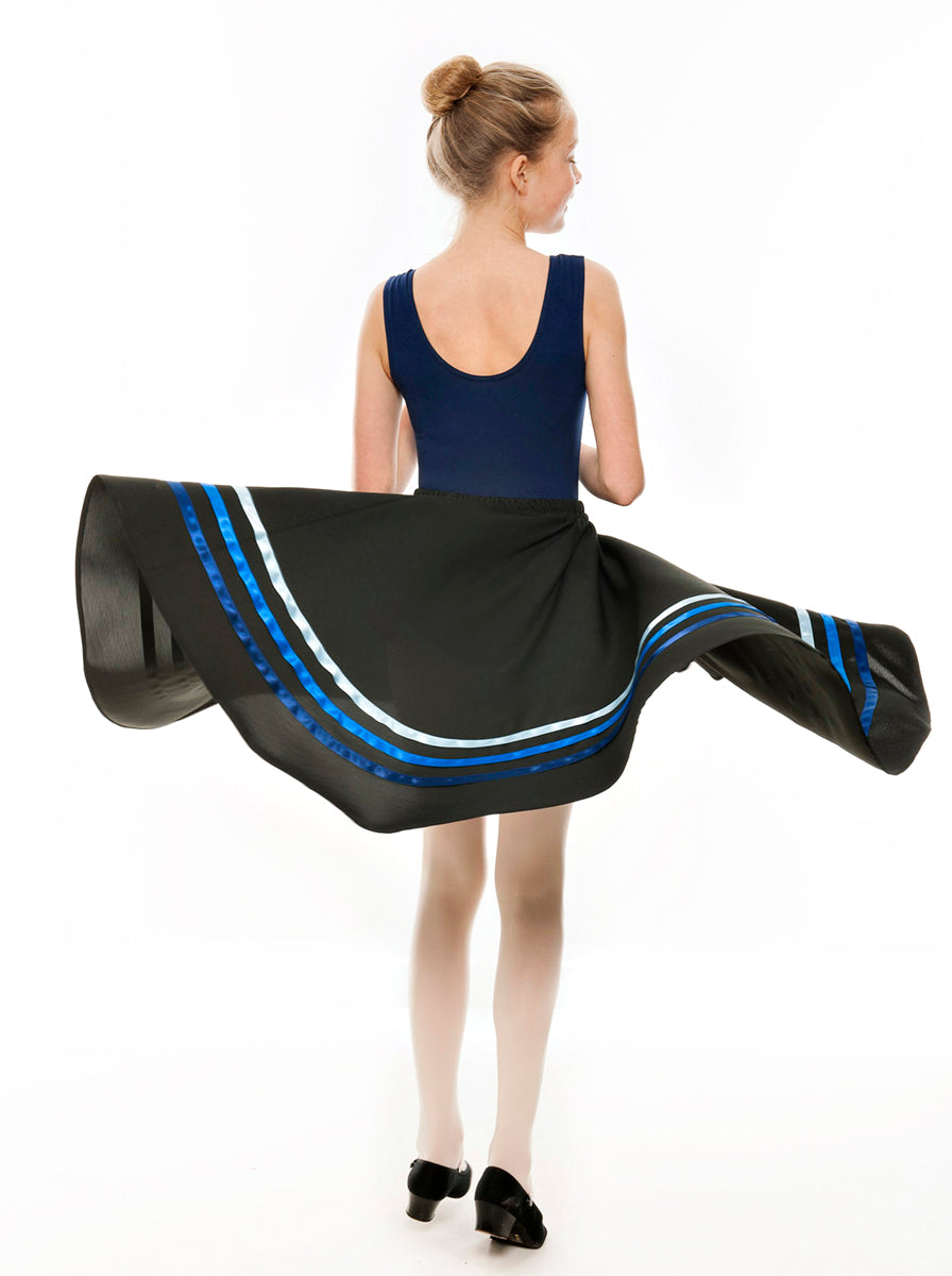 Girls Blue Navy Royal Ribbon RAD Character Skirt Dance Ballet All Sizes