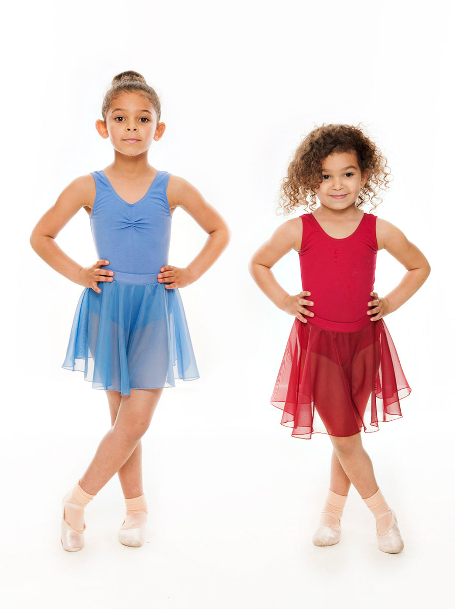ISTD-3 Girls Chiffon Dance Ballet Skirt Sky Blue Or Plum