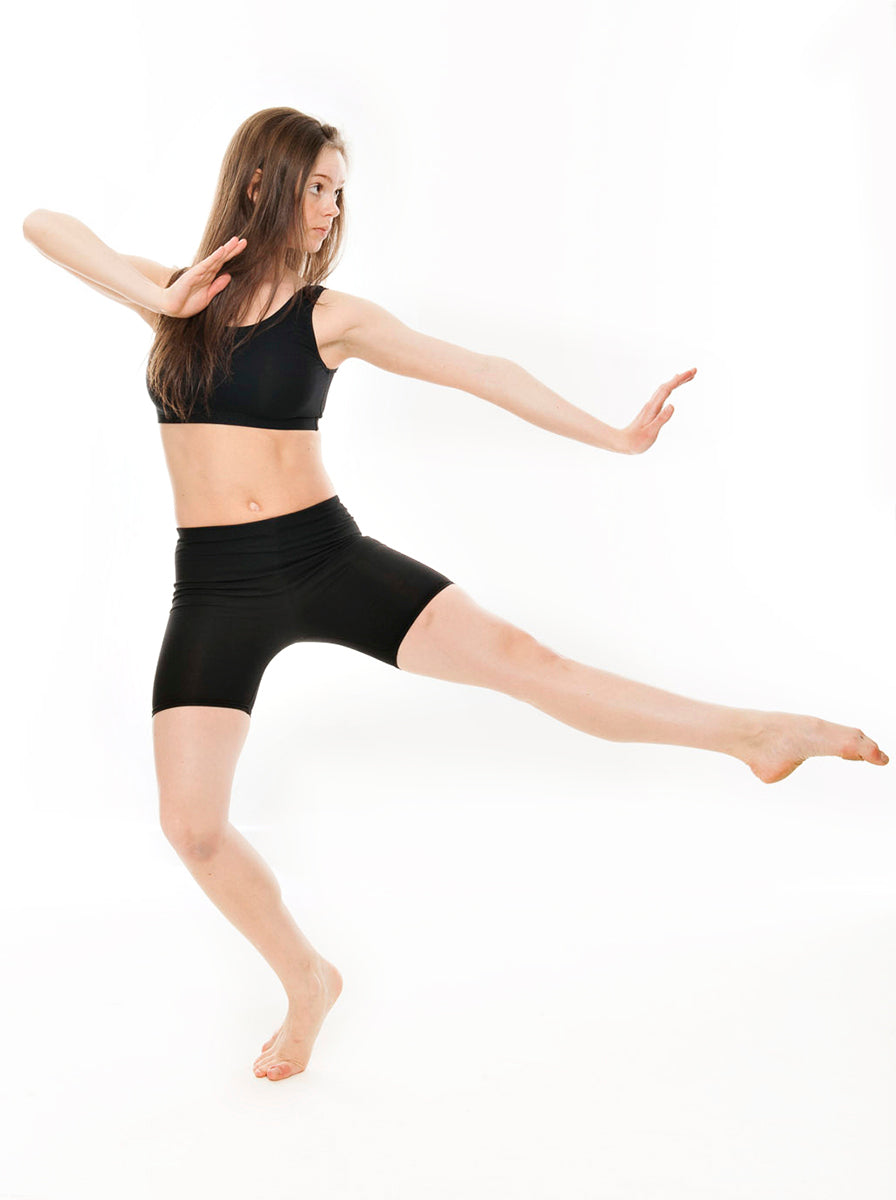 KDTC05 All Sizes Black Cotton Dance Fitness Work Out Gym Dance Running Shorts